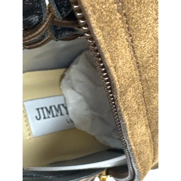 Jimmy Choo Marie 100 Brown Suede Over-the-Knee Sock Boot EU 36 High Heel Lace-Up - Picture 6 of 14